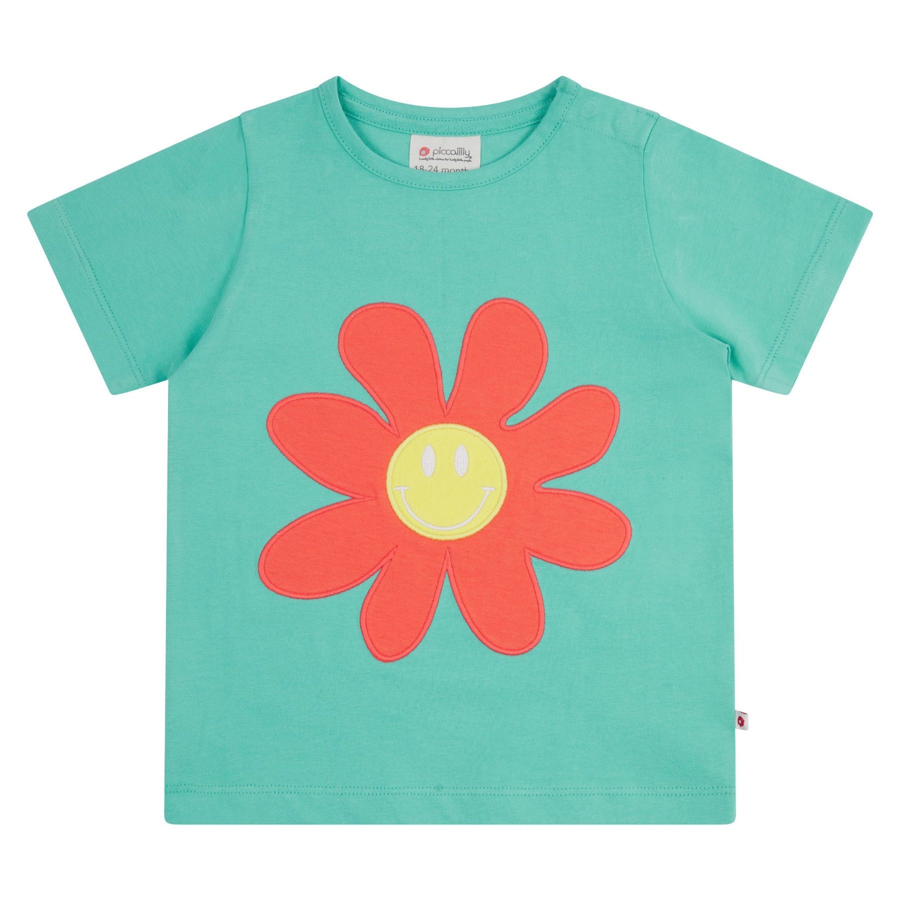 Piccalilly organic Short sleeve top- daisy