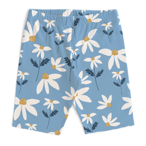 Bike shorts- blue daisy