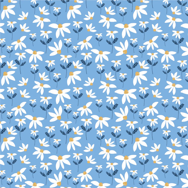 Bike shorts- blue daisy