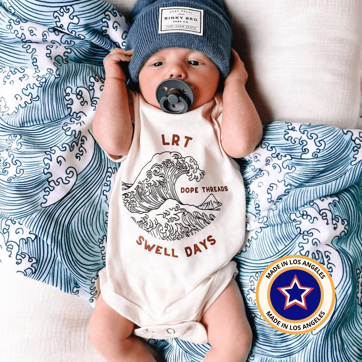 Little Rad Things Organic Baby Bodysuit- DOPE THREADS SWELL DAYS