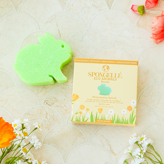 Bunny Eco Body Wash Buffer - Biodegradable Kids Bath Sponge | Spongellé 