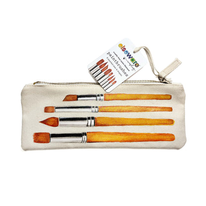 Watercolor Travel Set - Bamboo Case, Brushes, & Paper Pad
