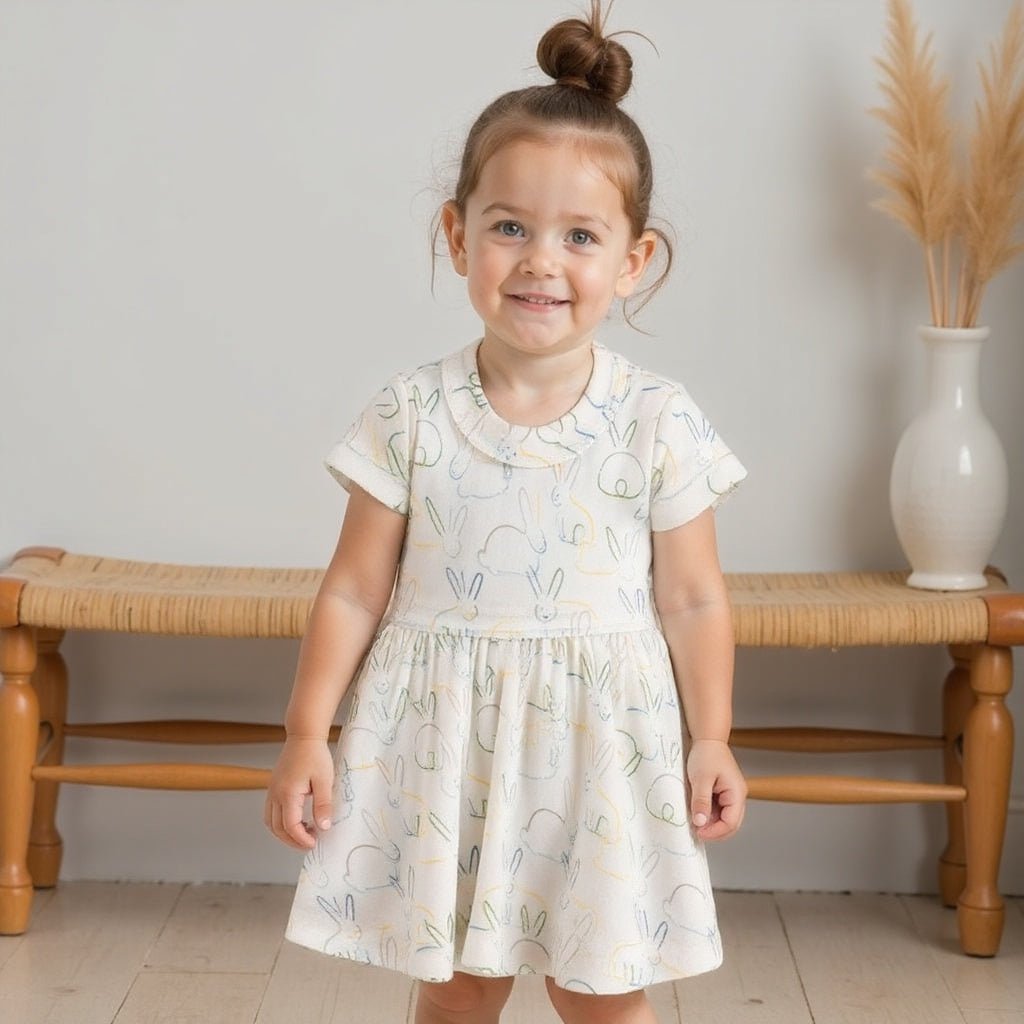 Bunnies Organic Cotton Twirl Dress - Finn + Emma