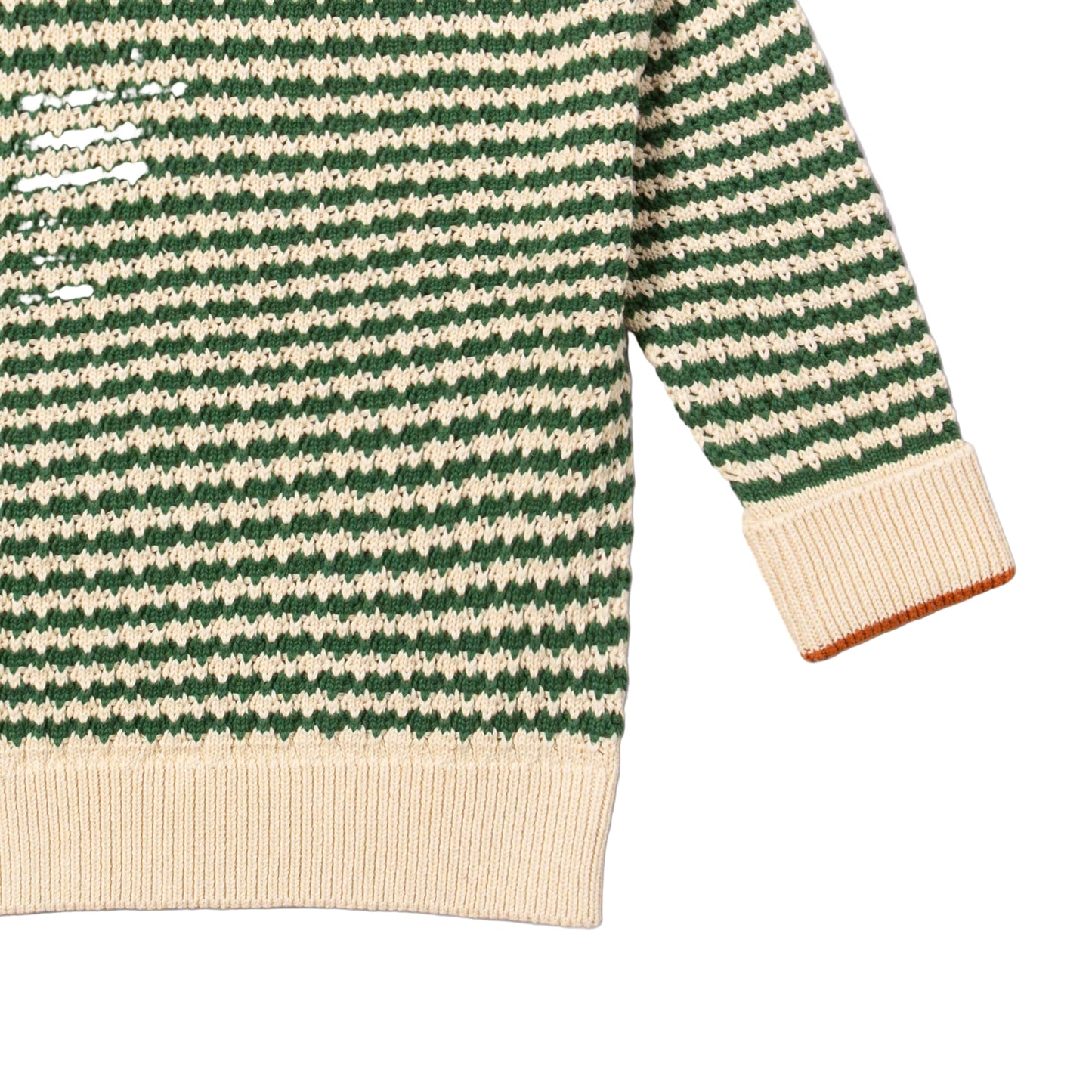 Little Green Radicals Organic Knit Sweater- Olive Striped