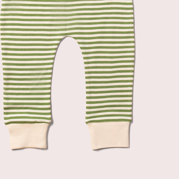 Little Green Radicals organic T-shirt & jogger playset- little fox, joggers, closeup