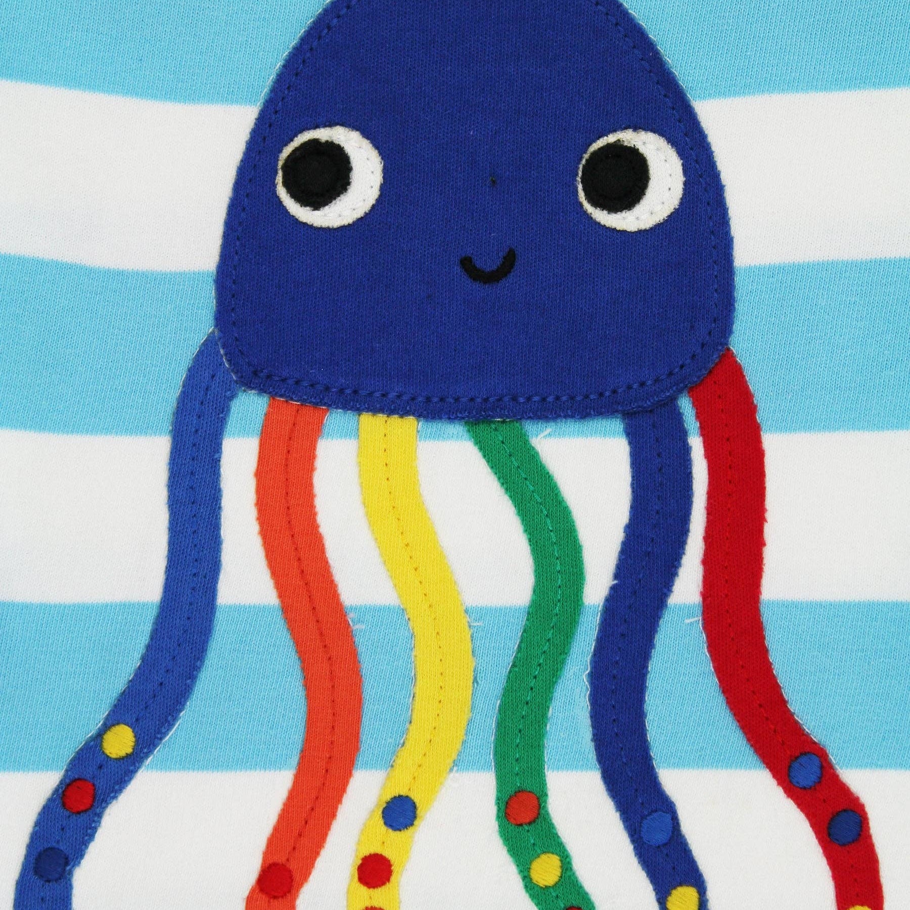 Organic Cotton Jellyfish Appliqué Short Sleeve Kids T-Shirt | Toby Tiger