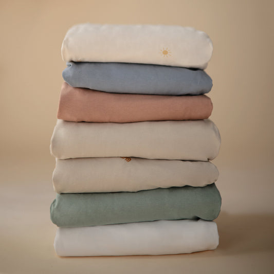 Mushie Crib sheet- organic cotton, various colors*