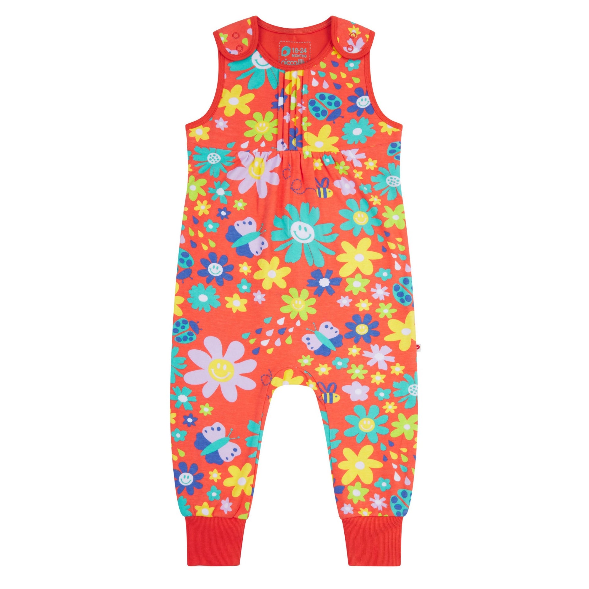 Piccalilly organic Dungarees- flower power