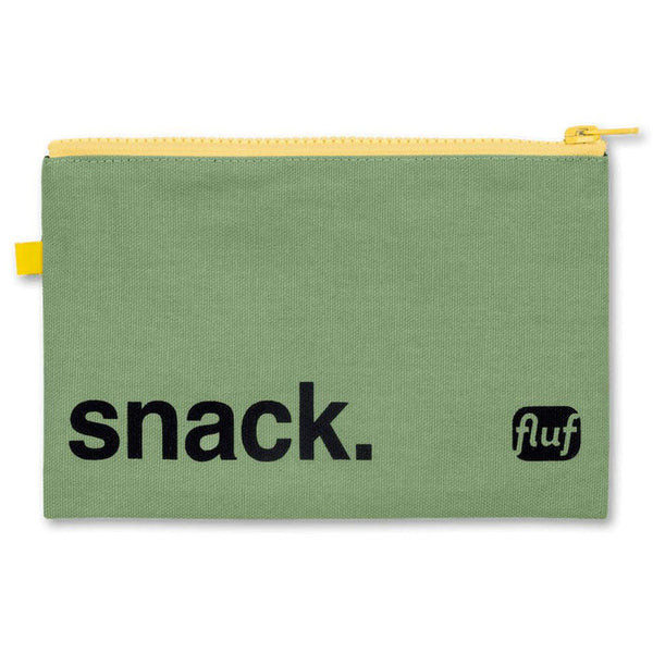 Fluf organic Zip snack bag - 'snack' moss