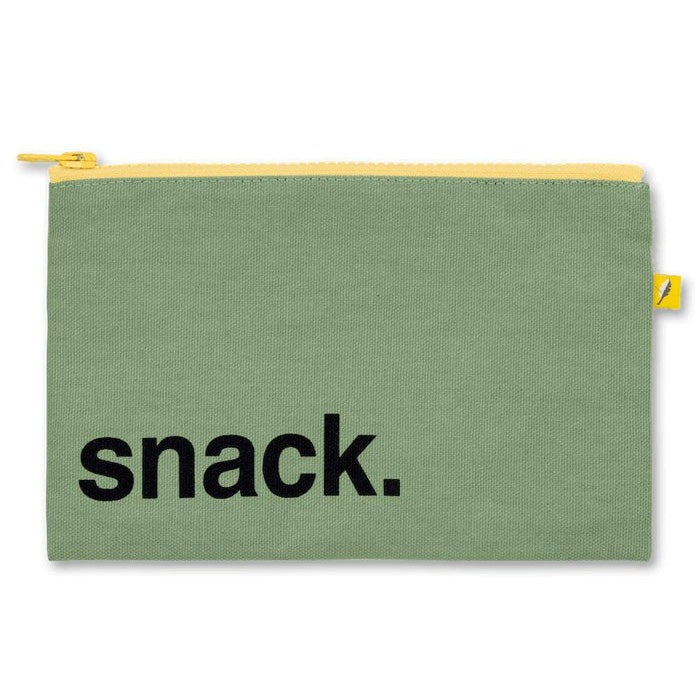 Fluf organic Zip snack bag - 'snack' moss