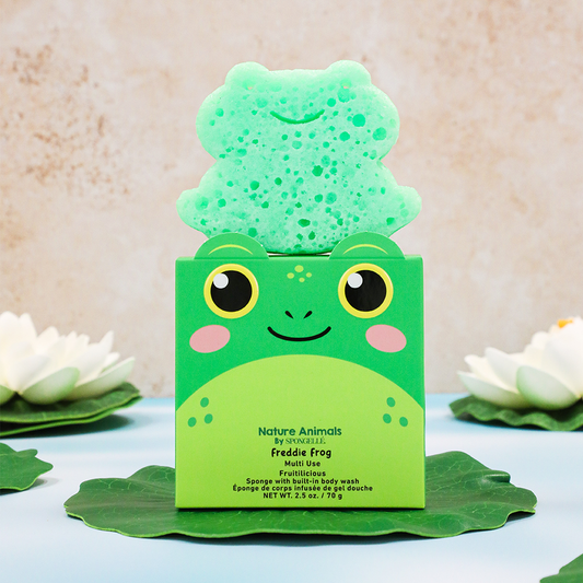 Freddie Frog Body Wash Sponge - Kids Bath Time Fun | Spongellé 