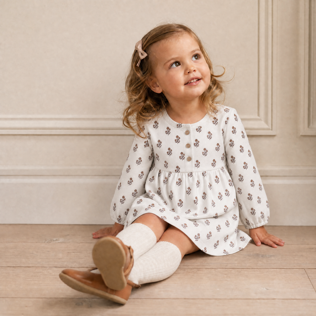 Organic Cotton Buttoned Dress - Loom