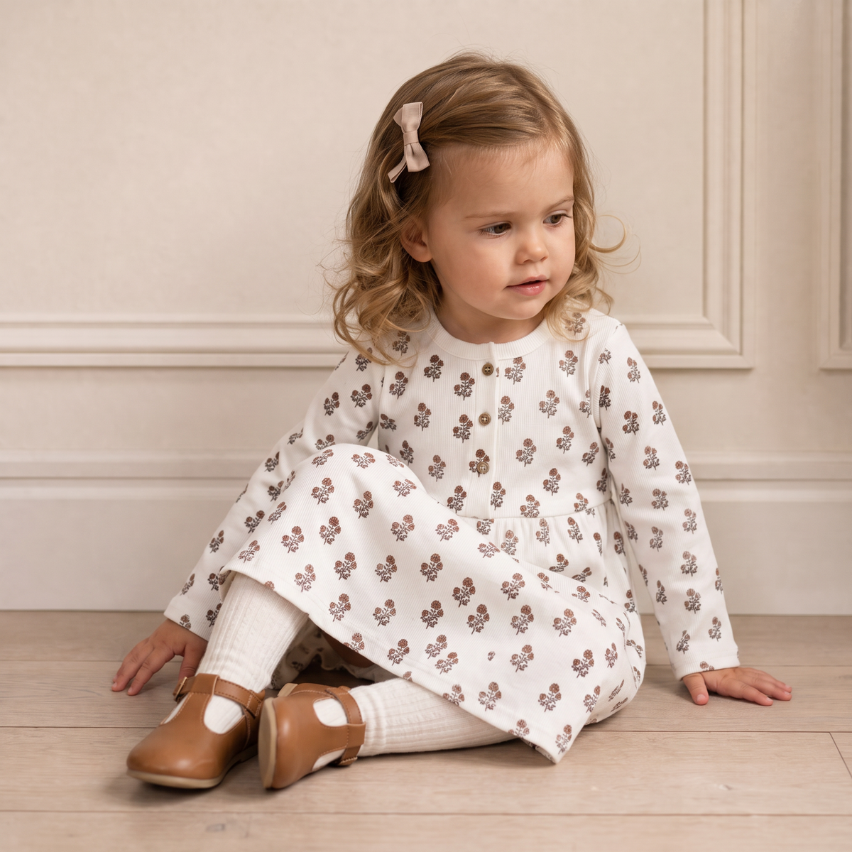 Organic Cotton Buttoned Dress - Loom