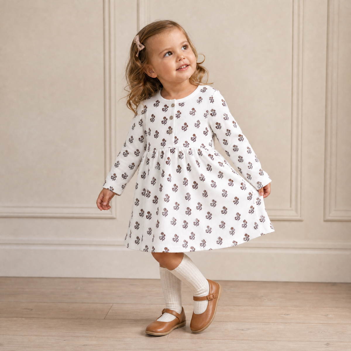 Organic Cotton Buttoned Dress - Loom