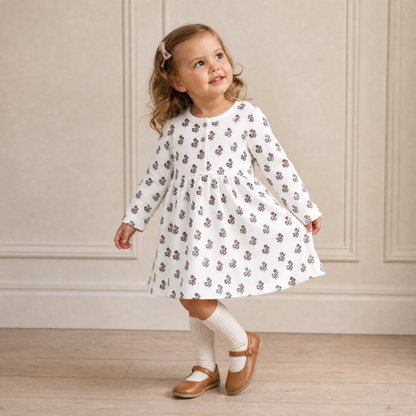 Organic Cotton Buttoned Dress - Loom