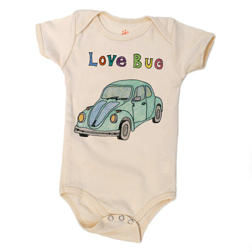 Orangeheat Organic Babies' Short-Sleeved Bodysuit- Love Bug