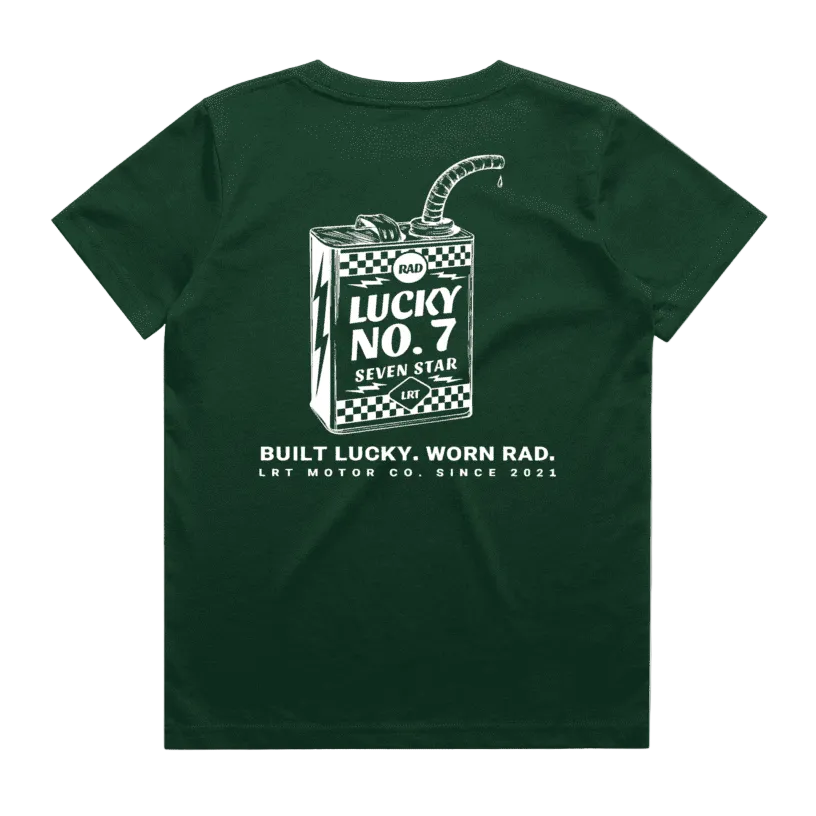 Lucky No. 7 Organic Cotton Tee - Forest Green | Sustainable Kids Clothing
