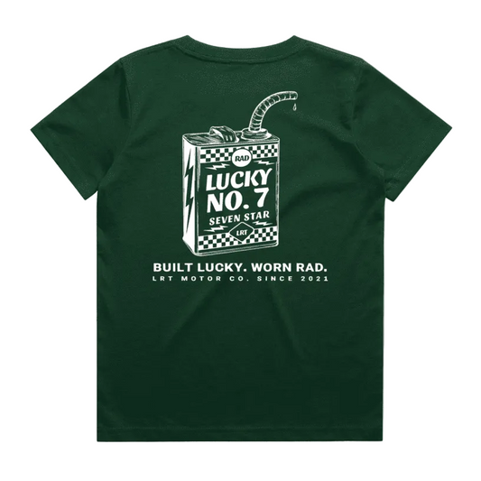 Lucky No. 7 Organic Cotton Tee - Forest Green | Sustainable Kids Clothing