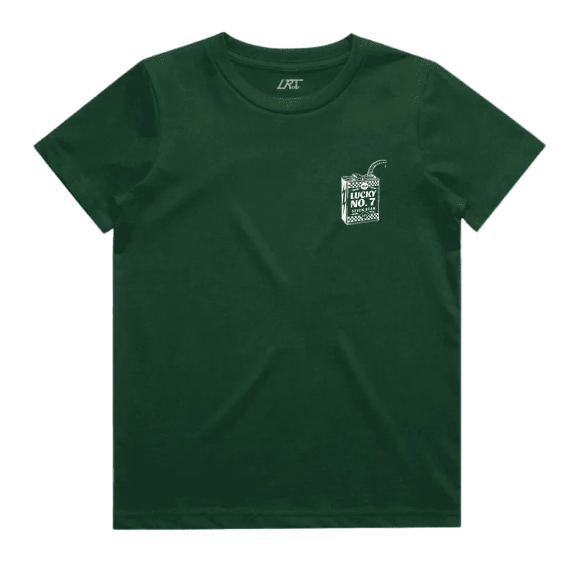 Short-sleeved t-shirt- lucky no. 7, forest green*
