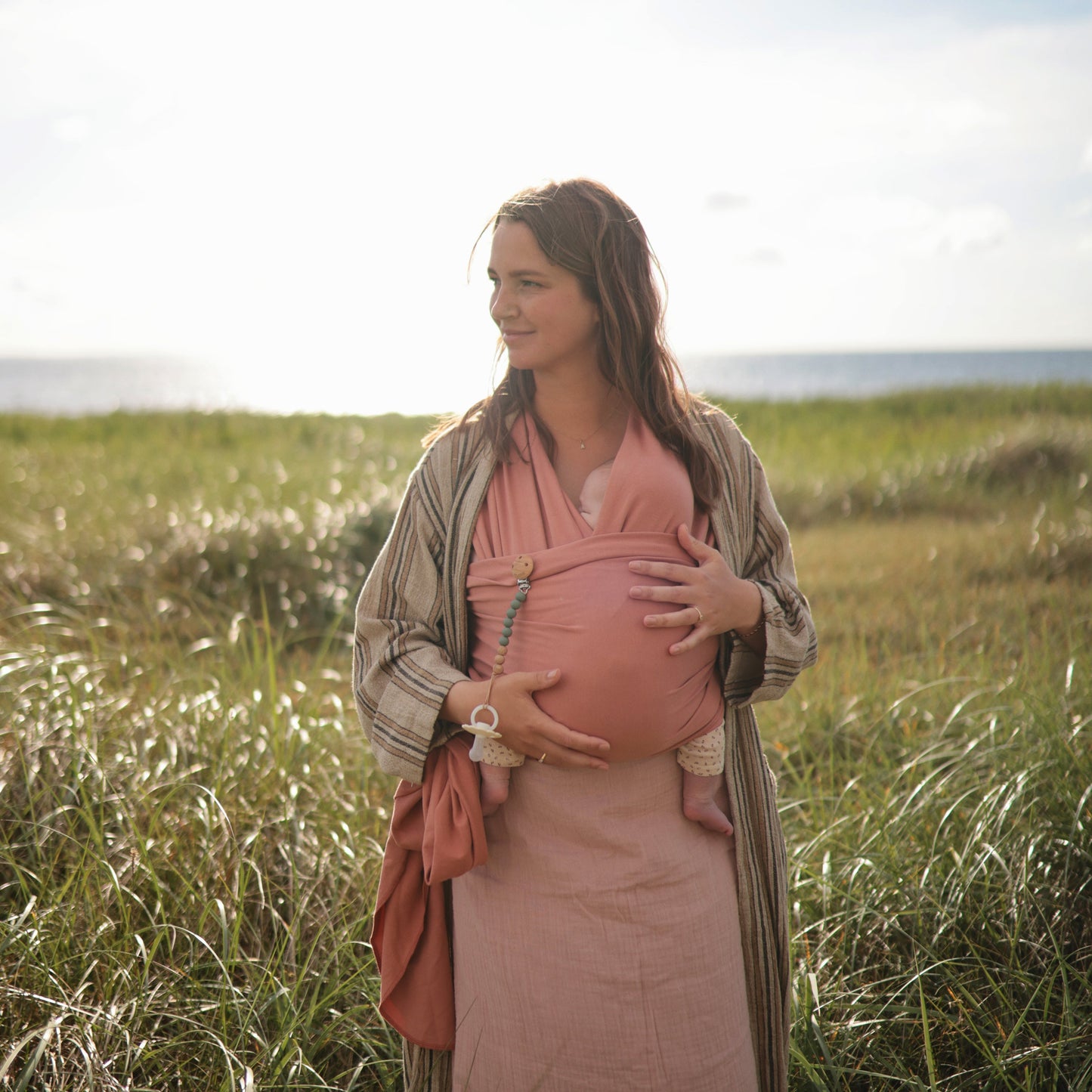 Mushie Organic Cotton Baby Wrap Carrier