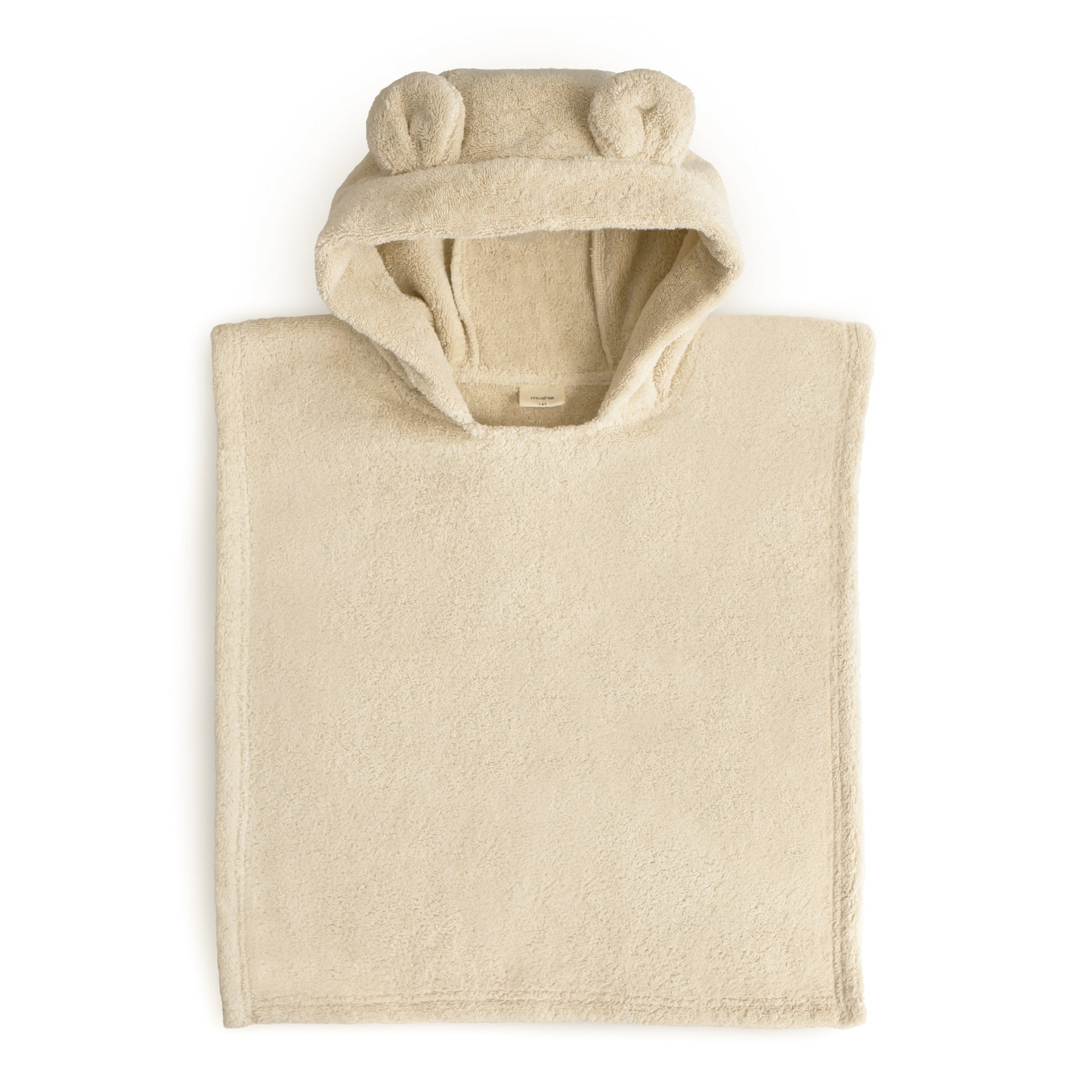 Mushie Organic Cotton Hooded Poncho Towel With Bear Ears