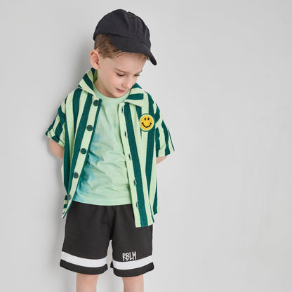 Organic Cotton Shorts - Black Striped