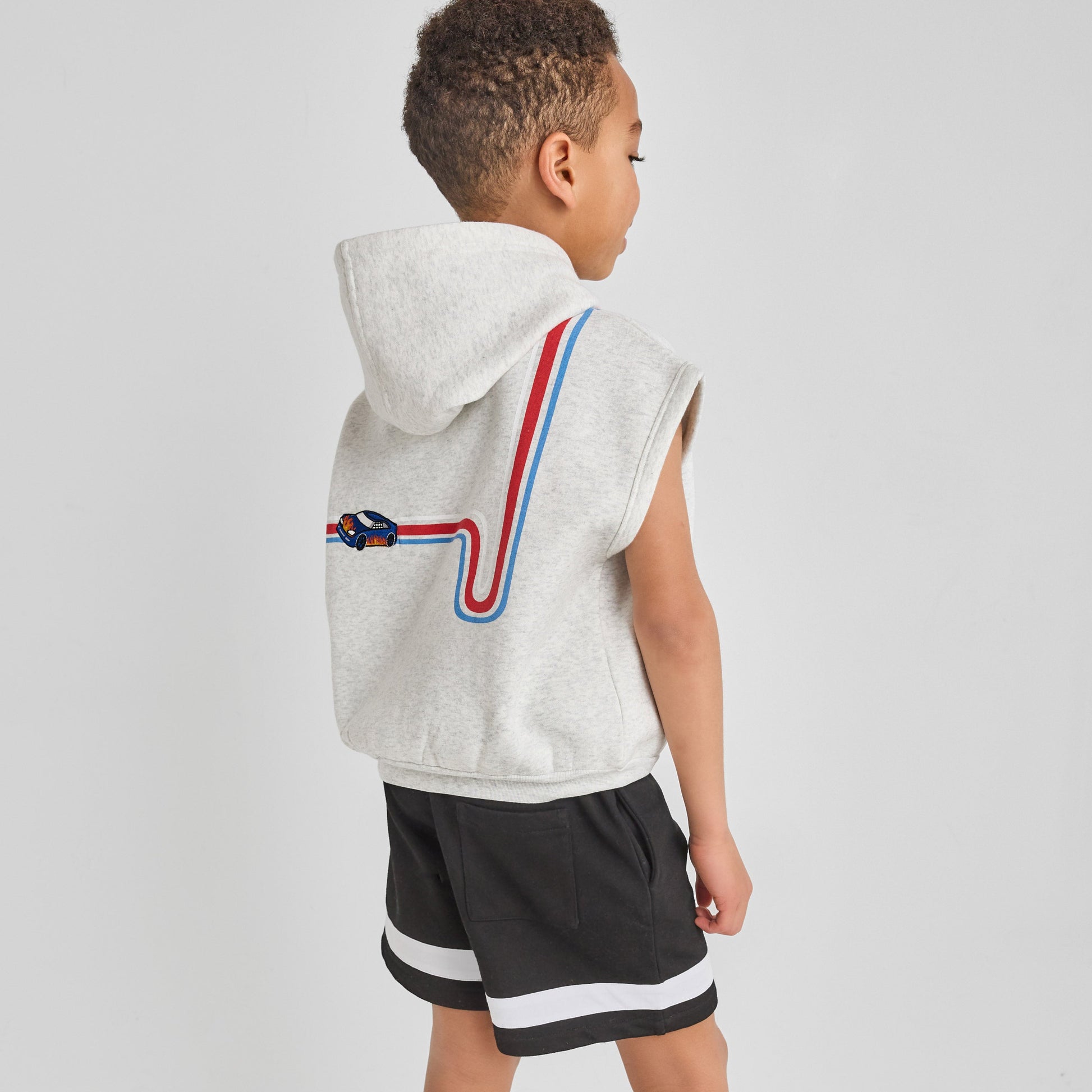Organic Cotton Black Striped Shorts