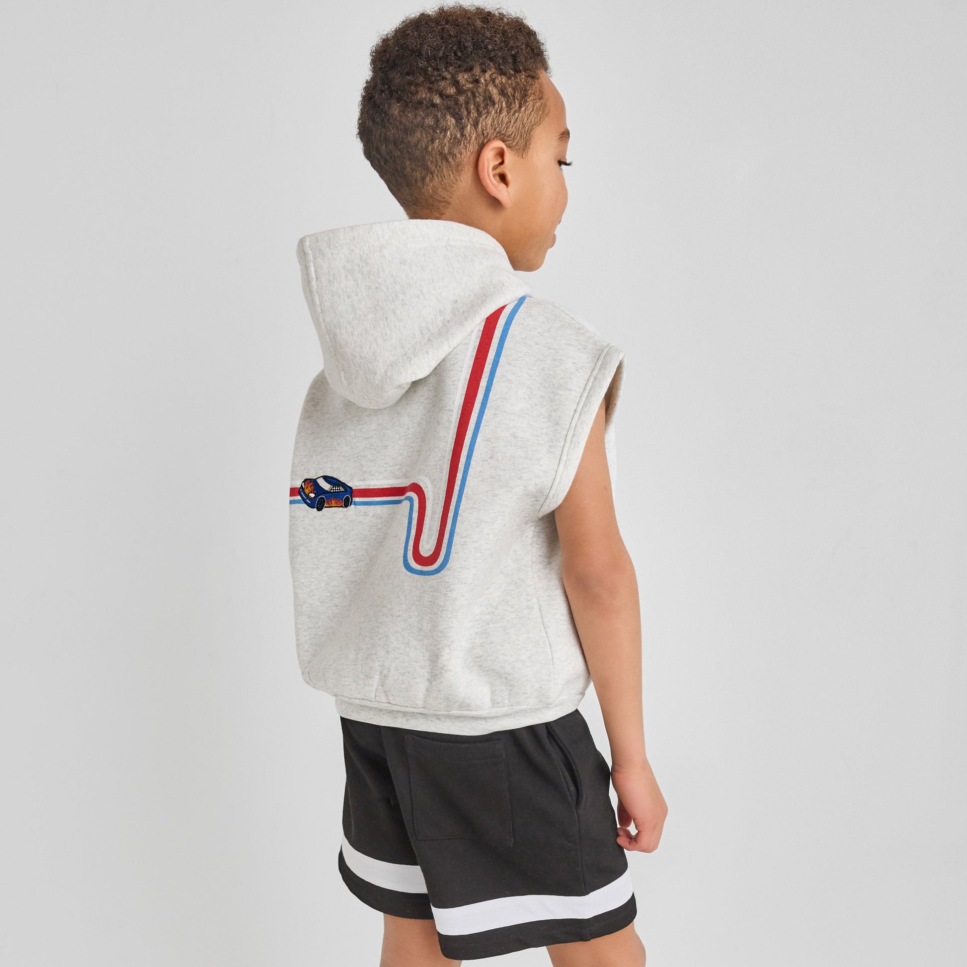 Organic Cotton Racecar Sleeveless Hoodie
