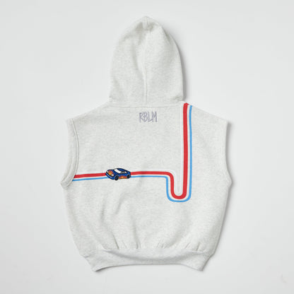 Organic Cotton Sleeveless Hoodie - Racecar