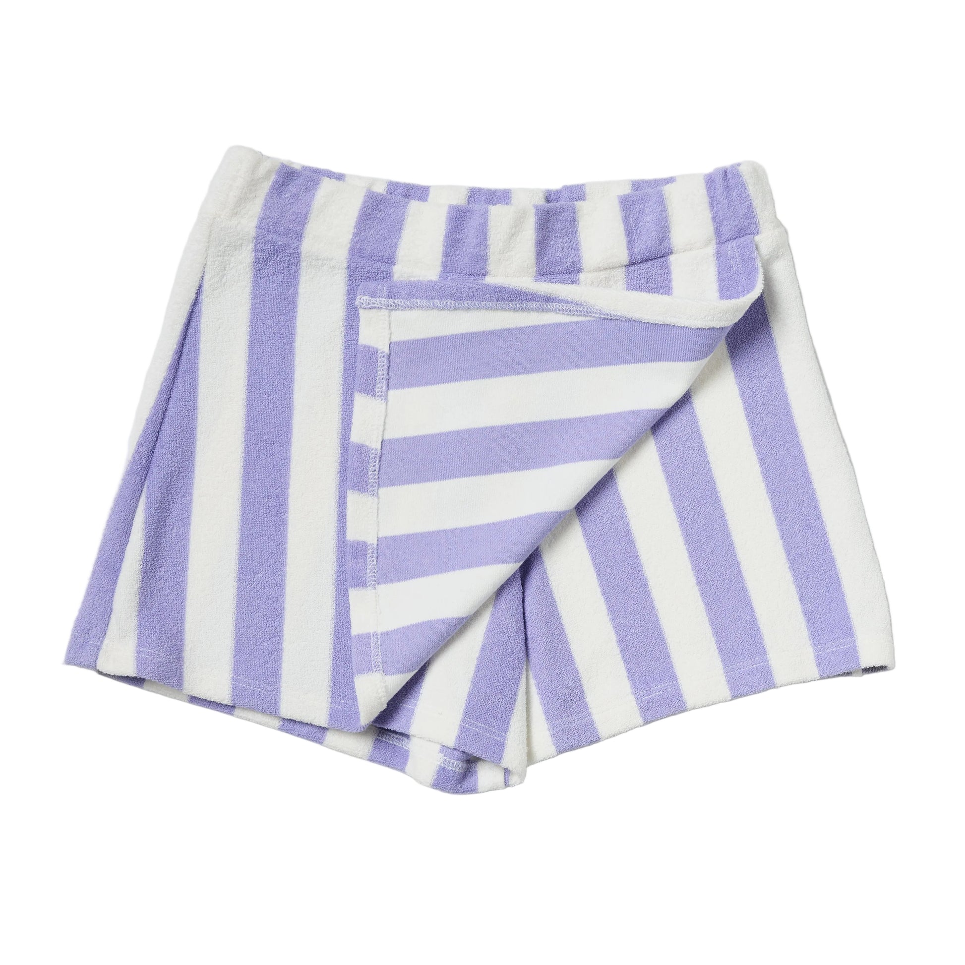 Organic Cotton Purple Striped Terry Skort
