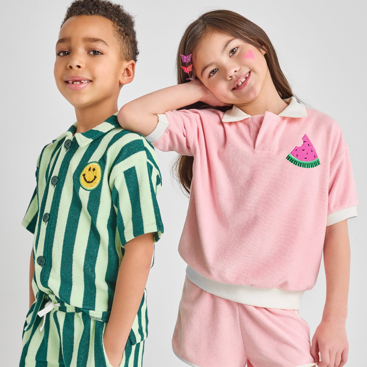 Organic Cotton Terry Polo - Watermelon