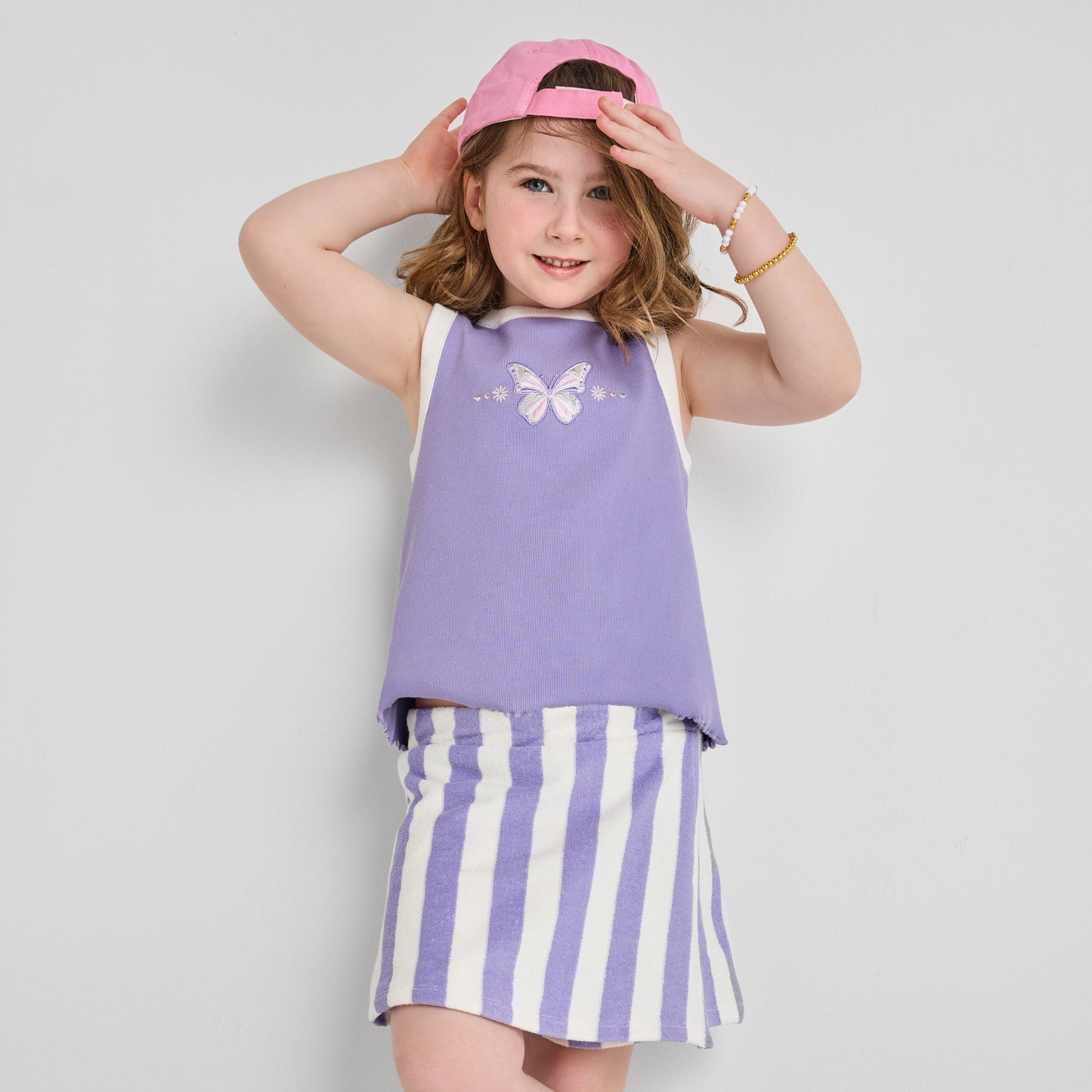 Organic Cotton Purple Butterfly Tank Top