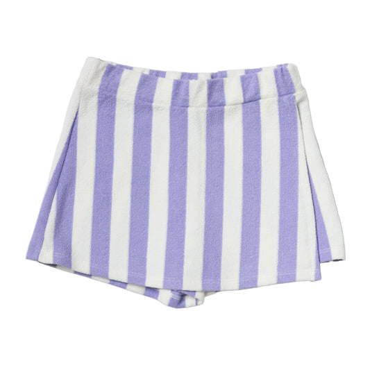 Organic Cotton Purple Striped Terry Skort