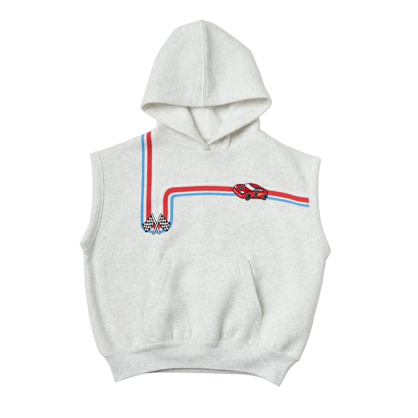 Organic Cotton Racecar Sleeveless Hoodie