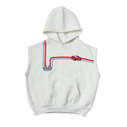 Organic Cotton Racecar Sleeveless Hoodie