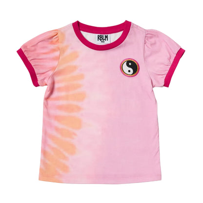 Organic Cotton Pink Tie-Dye Yin Yang T-Shirt