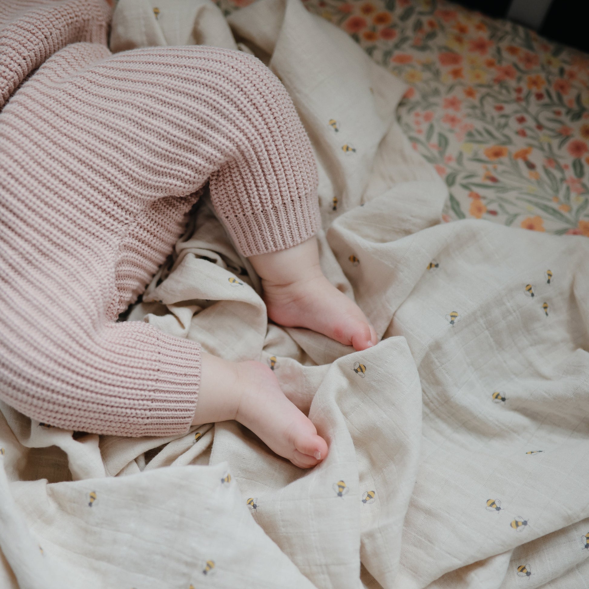 Organic Cotton Chunky Knit Baby Pants | Mushie