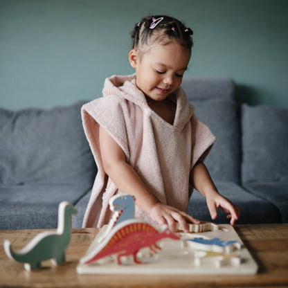 Mushie Organic Cotton Hooded Poncho Towel With Bear Ears