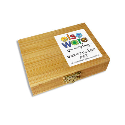 Watercolor Essentials Bundle - Bamboo Case, Metallics, & Paper Pad