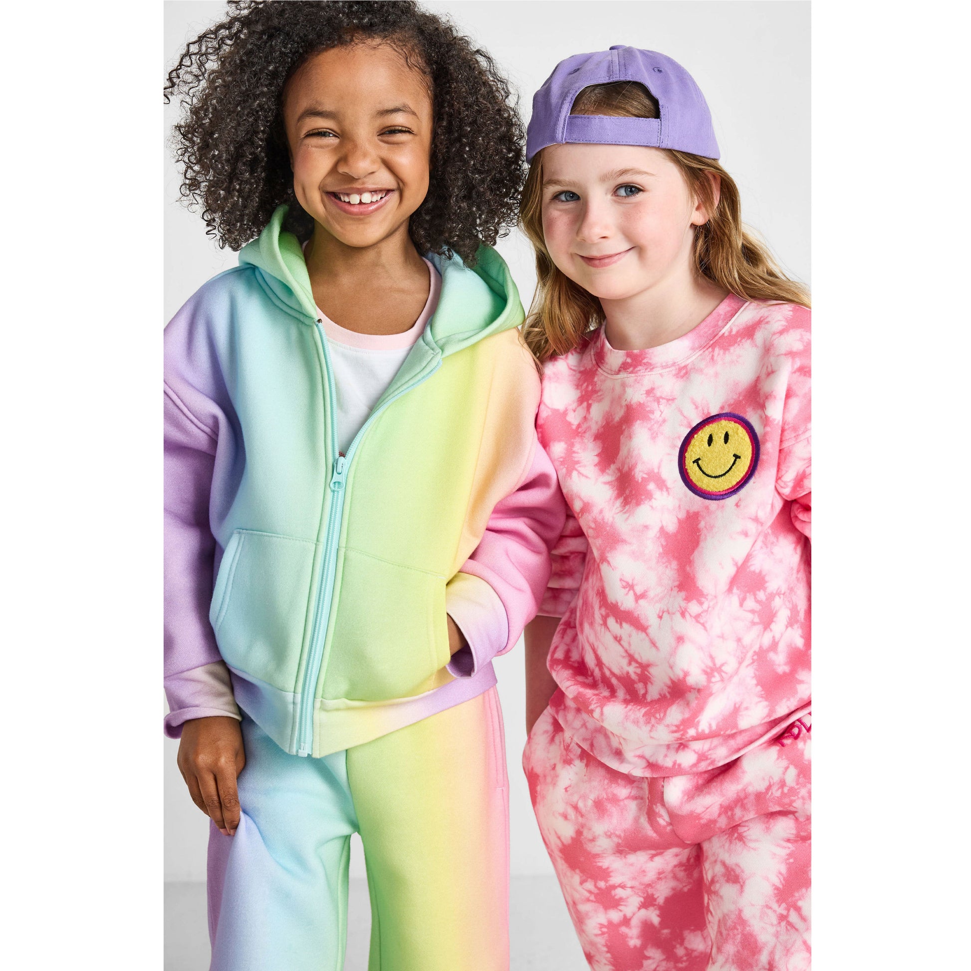 Smiley Tie-Dye Crewneck Sweatshirt - Organic Cotton & Recycled Polyester | Rebloomed Kids