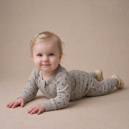 Organic Cotton 2-Way Zip Romper - Tiny Pines