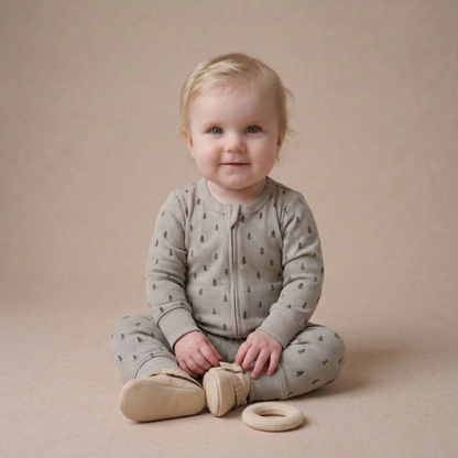 Organic Cotton 2-Way Zip Romper - Tiny Pines
