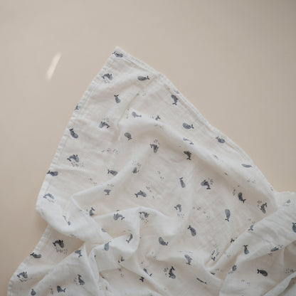 Muslin swaddle blanket, various colors*
