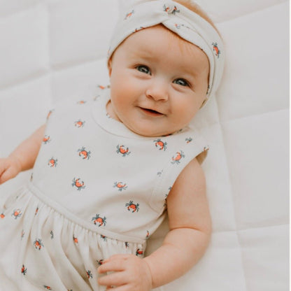 Organic Cotton Tank Twirl Dress - Crab Print