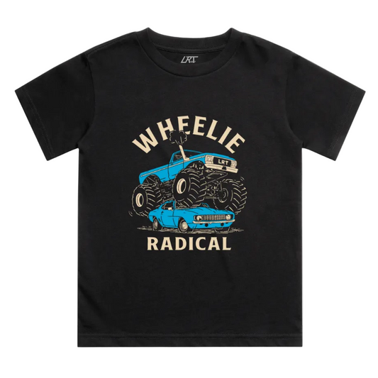 Little Rad Things Organic Boys' Short- Sleeved T-shirt WHEELIE RADICAL