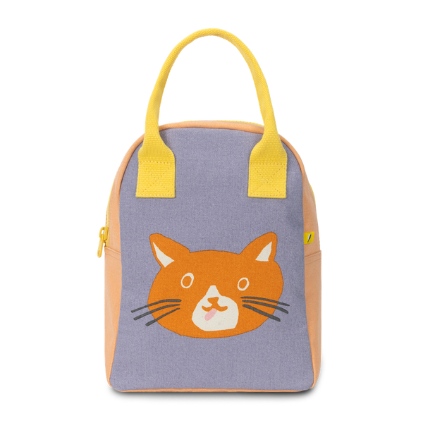 Fluf organic Zipper lunch bag - cat