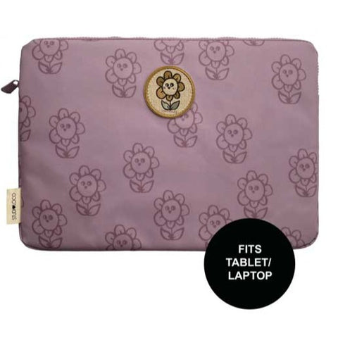 StudioLoco Tablet/laptop sleeve- floral/lavender