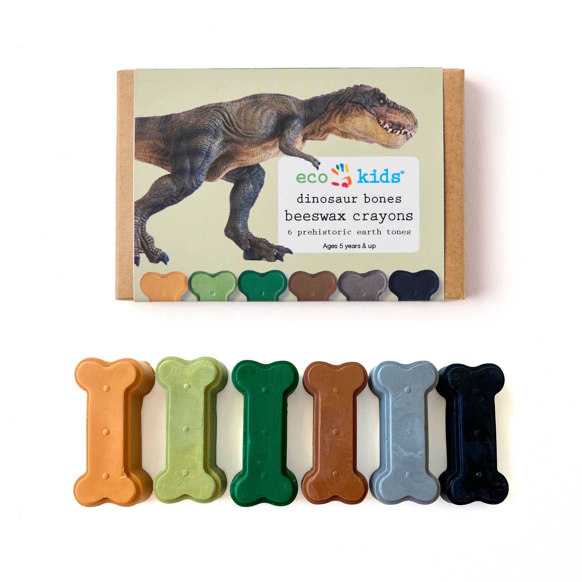 Eco-kids Beeswax crayons - dinosaur bone
