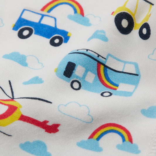 Frugi 3 pack bodysuits- land sea sky/orange