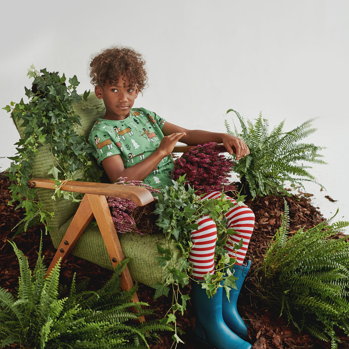 Raspberry Republic Organic Short Sleeve TShirt Green Enchanted Forest